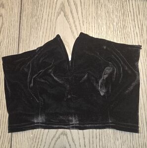 NWT Free People Black Velvet Bandeau Top